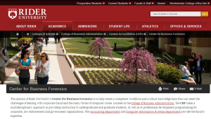 Rider University's Center for Business Forensics 